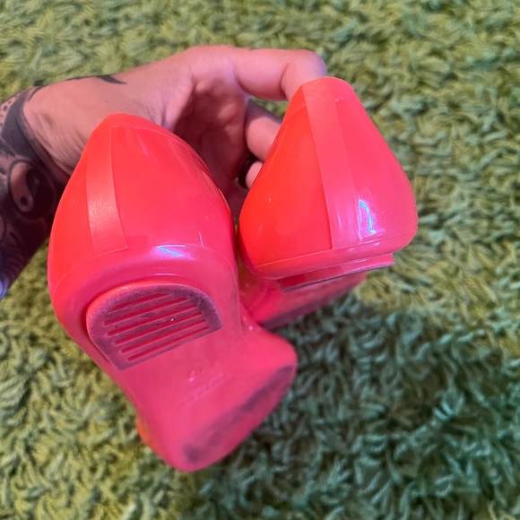 J.crew coral jelly flats w/bow ballet slip ons size 8 - Picture 4 of 7